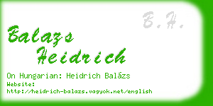 balazs heidrich business card